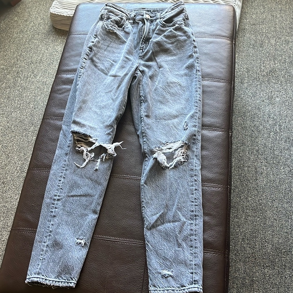 Gray/black American eagle jeans